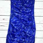 Jessica McClintock Vintage Royal Blue & Silver Strapless Prom Party Dress Size 6 Photo 7