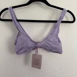 NWT Savage x Fenty Lavender Flocked Logo Bralette Small Purple Photo 4