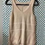Liz Claiborne Women's Cream knitted Tank top size medium Photo 0