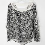 Chaser  Leopard Animal Print Drape Open Back Top Size Large Photo 0