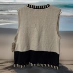 Grannycore‎ Shabby Chic Sweater Vest M Knit button Up Unique Patten Ann Trinity Size M Photo 4