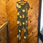 Derek Heart green floral lace top off the shoulder jumpsuit Photo 4