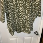 Jessica London  Green/Cream Print Boatneck 3/4 Sleeve Blouse 30/32 Photo 5