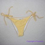 NEW Rhythm Noumea rib tie side bikini bottom in lemon yellow, size M Yellow Size M Photo 5