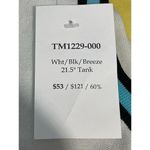 Toula Tank Top XS White Aqua Black Trim Old Money Tennis Golf Preppy NWT Photo 5