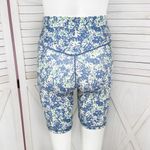 Aerie Offline Floral Crossover High Waist Bike Shorts Blue Small 7 Inch Photo 6