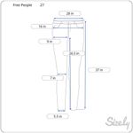 Free People Womens Jeans Blue Denim Cropped Tapered Medium Wash Zip Fly Size 27 Photo 8