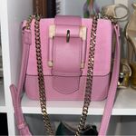 White House | Black Market  Pink Pastel Suede Buckle Chain Mini Crossbody Bag Photo 8