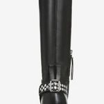 Sam Edelman NEW Circus NY by  Hayes Women's Black Leather Stud Motorcycle Boot Photo 5