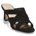 Cole Haan Black Suede Mule Heels - Size 7.5 Photo 0
