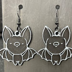 Bat Earrings – Spooky Gothic Halloween Jewelry Black Photo 0