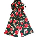 Maggy London NEW Floral CROPPED JUMPSUIT Women's 2 Hawaiian Print Green Pink NWT Photo 13