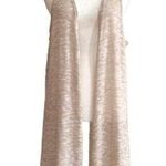 Simply Lara Duster Kimono Lace Detail Open Front Sleeveless Neutral Beige XL NEW Tan Photo 0