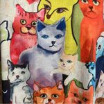 Emery Rose Cat T Shirt Colorful Graphic Tee Top Catlady Trapeze Size 3 XL Photo 2