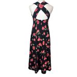Connected Apparel Connected Women’s Floral Halter Neck Criss Cross Midi Dress Photo 3