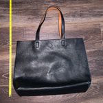 Black Vegan Leather Reversible Tote Bag Photo 1