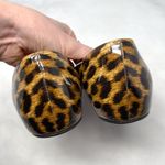 Christian Louboutin  Doracora Heart Leopard Patent Leather Flat Shoes Brown 37 Photo 9