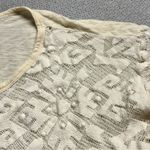 Madewell ⭐️  Cream Short Sleeve Crewneck Lace Knit Top Size Small EUC Photo 1