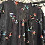 Old Navy  Black Blouse with Floral Design Photo 7