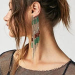 Free People -Chloe Ear Party Ear Chain-Gold /Black Photo 0