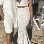 White Ruffled Women's Skirt Set Size M Photo 4