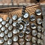 Betsey Johnson Vtg Handbag Y2K Glitter Copper Rhinestone Barrel Shoulder Bag Photo 1