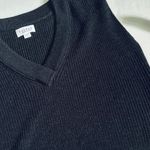 Velvet by Graham & Spencer Black Wool Blend V Neck Sleeveless Sweater Photo 5