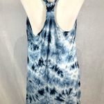Beach Break blue and white tie dye gathered racerback dress size medium Photo 2