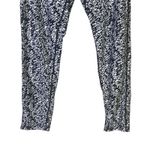 Nike  Dri-FIT Cropped Leggings Womens M Black White Abstract Mid Rise Stretch Photo 3