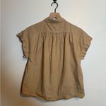 Citizens of Humanity  Penny Gathered Button‎ Up Cotton Poplin Blouse Photo 5