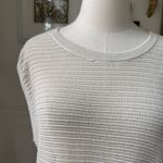 ALLSAINTS Aster Tee Top Relaxed Asymmetrical Ivory Ecru Open Knit L Photo 3