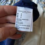 American Eagle Outfitters Puff Sleeve Cinched Waist Blue Floral Mini Dress Med Photo 3