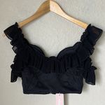 Alice McCALL Black Ruffle Lace Crop Top NWT Photo 2