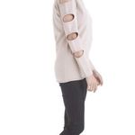Love Token Gabby Ladder Sleeve Sweater Beige key hole sleeve, Size M, $65, B53 Photo 1