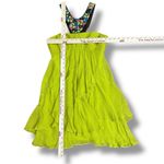 BCBGMAXAZRIA Silk Chiffon Beaded Cocktail Dress Green Size 2 Y2K Photo 2