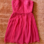 Donna Morgan NWOT  Strapless Silk Dress Size 4 Pink Pleated Chiffon Photo 0