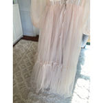 Nude Blush Tulle Corset Maxi Dress Sheer Wedding Prom Gala Coquette Romantic 2 Pink Size XS Photo 7