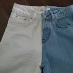 Adika 2 color jeans  one leg is white the other is blue size small fits size 26 w Photo 2