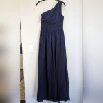 David's Bridal AW Grace Bridesmaid Prom Formal Special Occasion Wedding Guest Dress, 6, Navy Photo 3