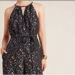 Anthropologie NWT Eva Franco Wide Leg Jumpsuit Halter Neck Metallic Black Size 0 Photo 16