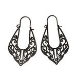 Turquoise Patina Copper Bohemian Filigree Chandelier Women’s Earrings Blue Photo 4