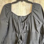 ZJCT Black Baby Doll Dress with Layers & Puff Sleeves Wear On or Off Shoulders Size XL Photo 6