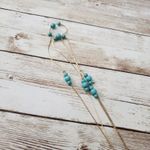 Plunder Necklace Gold Tone & Turquoise Color 2 Strand Photo 3