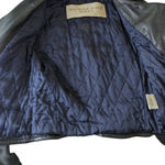 Burberry Brit Biker Jacket in Black Lambskin Leather Size 4 Photo 4