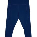 Zyia Active Leggings Women 6 8 Teal Blue Cropped Capri Pants Yoga Gym Athleisure Photo 0