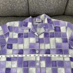 Bon Worth Retro 90s LAVENDER/LILAC Checks Short Sleeved Blouse Sz XS Photo 8