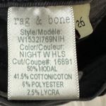 Rag and Bone High Rise Skinny Jeans Womens 26 Black Distressed Raw Hem Minimalist Photo 8