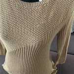 New York And Company Gold Color 3/4 Sleeve Sweater Size XS Photo 1