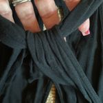 Free People medium m black flowy tank top keyhole front buckle at neck hot NWOT Photo 2