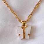 Handmade White Butterfly Necklace Photo 0